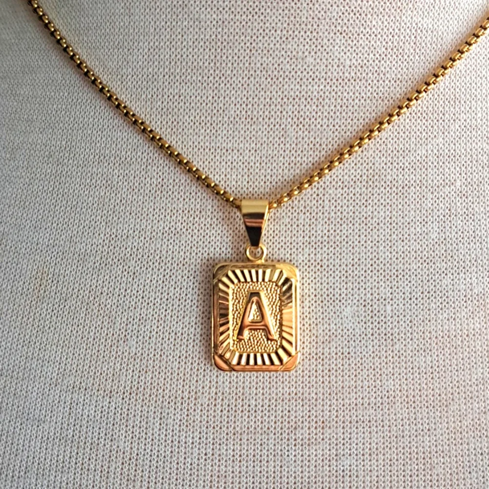 Goldtone Initial Necklace - Picture 1 of 3